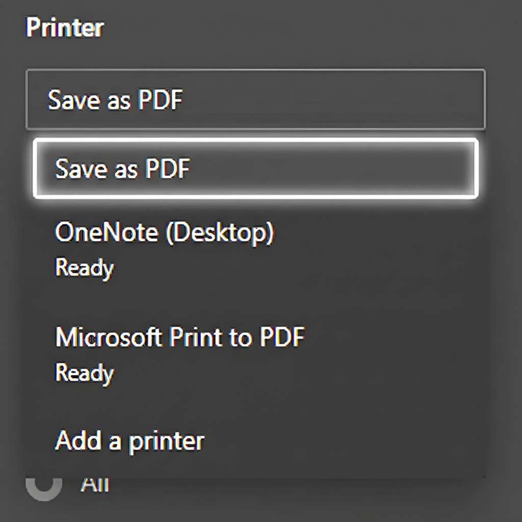 Save as PDF Option